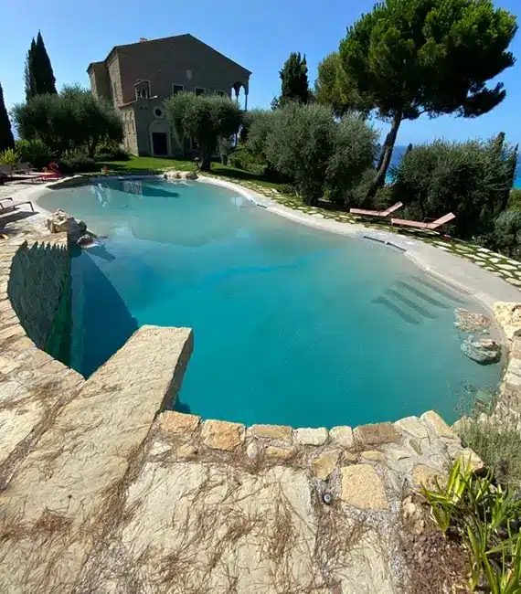 large pool with diving platform large pool with diving platform